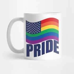 Gay Pride American Flag Mug